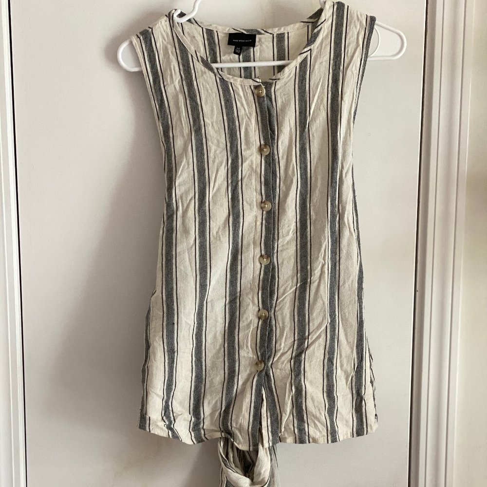 Sleeveless Striped Top